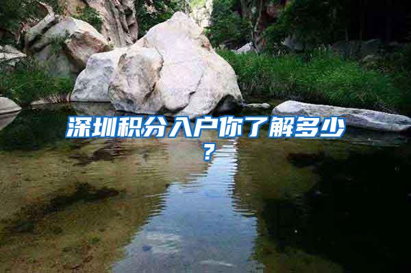 深圳积分入户你了解多少？