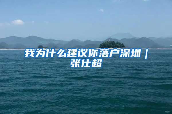 我为什么建议你落户深圳｜张仕超
