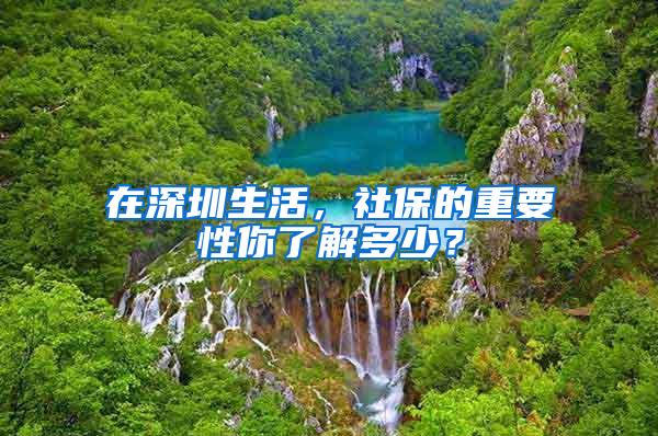 在深圳生活，社保的重要性你了解多少？