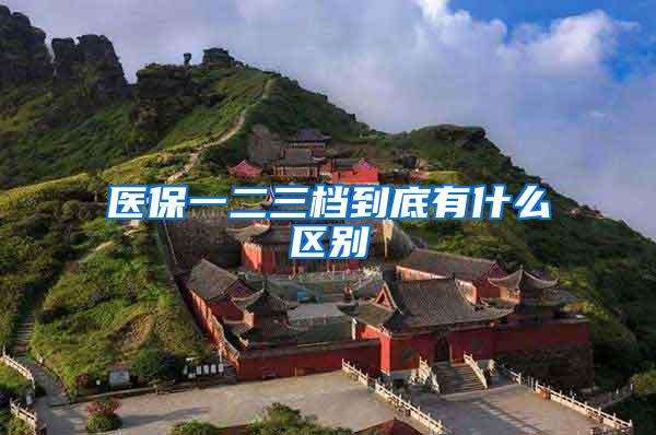 医保一二三档到底有什么区别