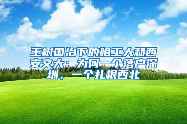 王树国治下的哈工大和西安交大：为何一个落户深圳，一个扎根西北
