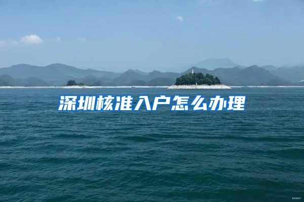深圳核准入户怎么办理