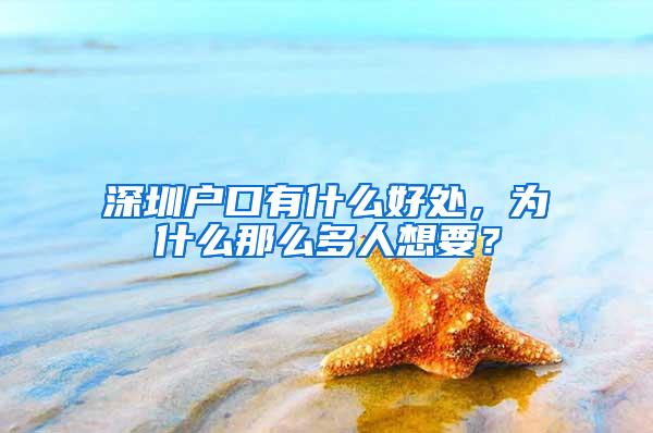 深圳户口有什么好处，为什么那么多人想要？