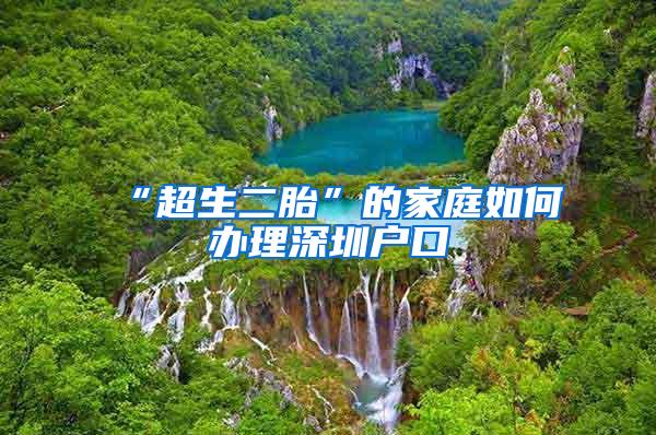 “超生二胎”的家庭如何办理深圳户口