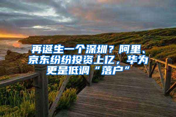 再诞生一个深圳？阿里、京东纷纷投资上亿，华为更是低调“落户”