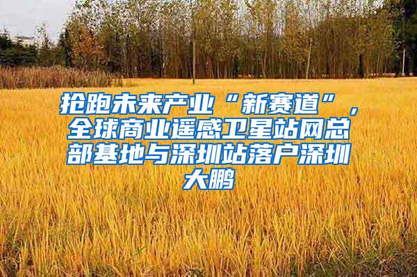 抢跑未来产业“新赛道”，全球商业遥感卫星站网总部基地与深圳站落户深圳大鹏