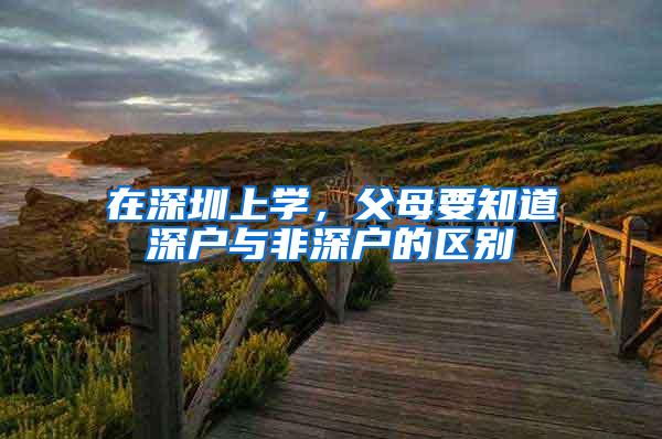 在深圳上学，父母要知道深户与非深户的区别