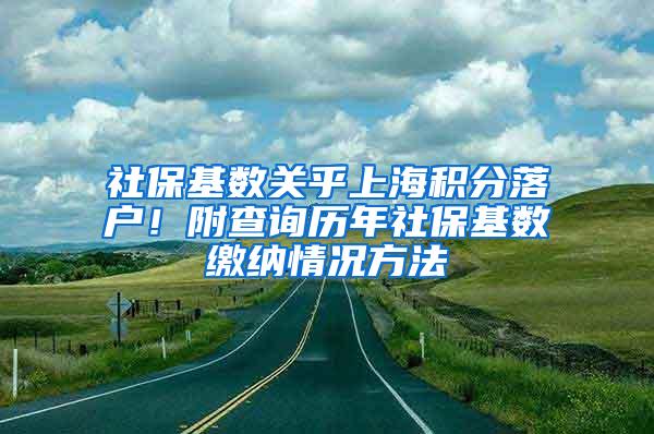 社保基数关乎上海积分落户！附查询历年社保基数缴纳情况方法