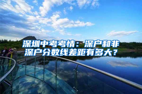 深圳中考考情：深户和非深户分数线差距有多大？