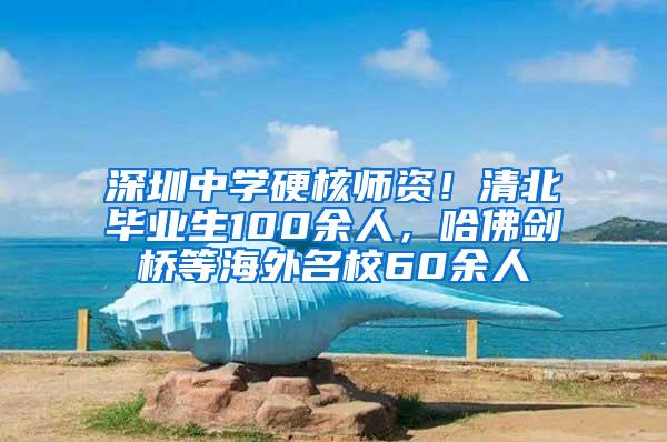 深圳中学硬核师资！清北毕业生100余人，哈佛剑桥等海外名校60余人