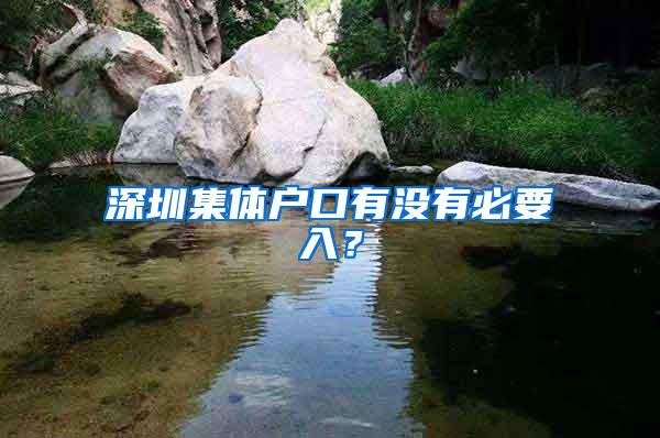 深圳集体户口有没有必要入？