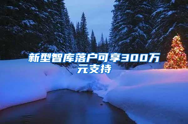 新型智库落户可享300万元支持