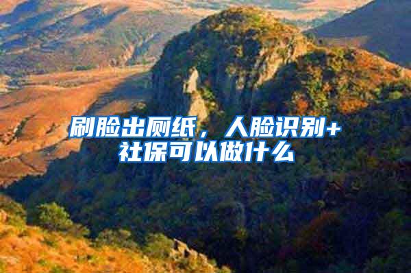 刷脸出厕纸，人脸识别+社保可以做什么
