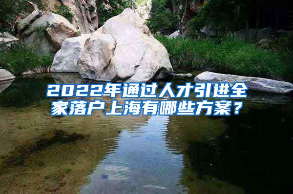 2022年通过人才引进全家落户上海有哪些方案？