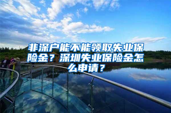 非深户能不能领取失业保险金？深圳失业保险金怎么申请？