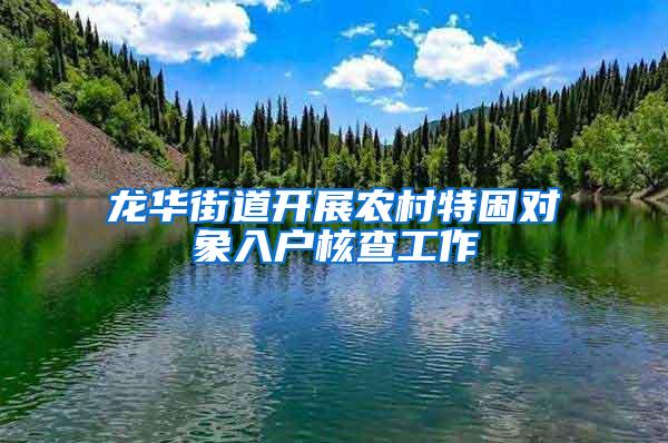 龙华街道开展农村特困对象入户核查工作