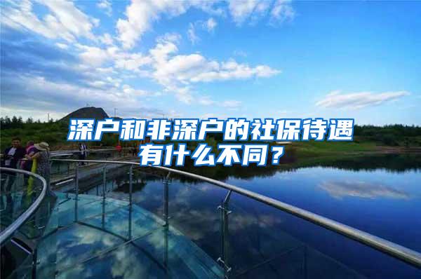 深户和非深户的社保待遇有什么不同？