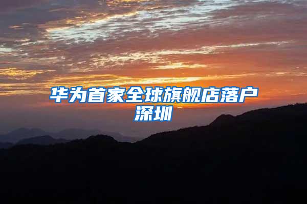华为首家全球旗舰店落户深圳