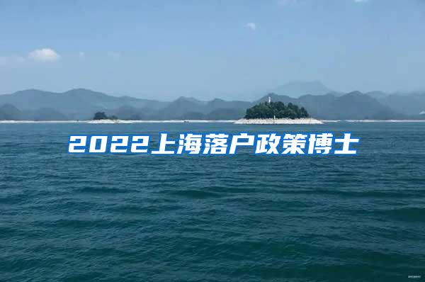 2022上海落户政策博士