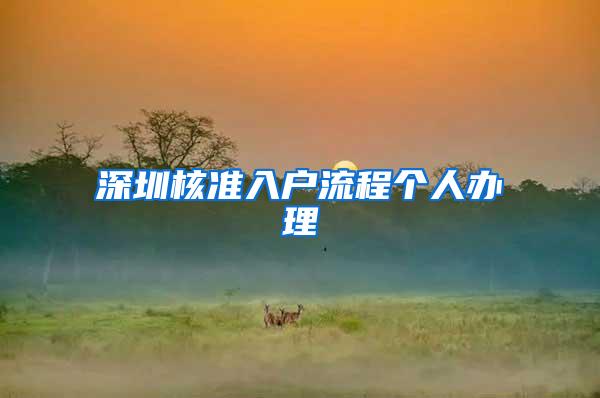深圳核准入户流程个人办理