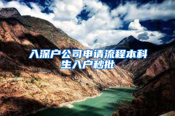 入深户公司申请流程本科生入户秒批