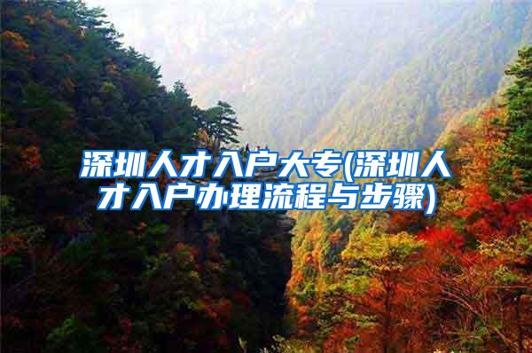 深圳人才入户大专(深圳人才入户办理流程与步骤)