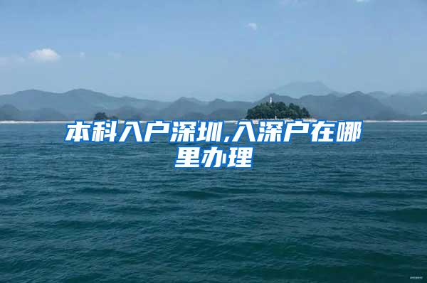 本科入户深圳,入深户在哪里办理