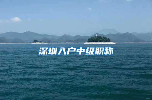 深圳入户中级职称