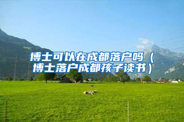博士可以在成都落户吗（博士落户成都孩子读书）
