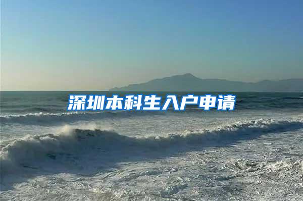 深圳本科生入户申请