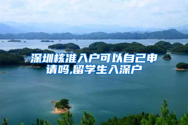 深圳核准入户可以自己申请吗,留学生入深户