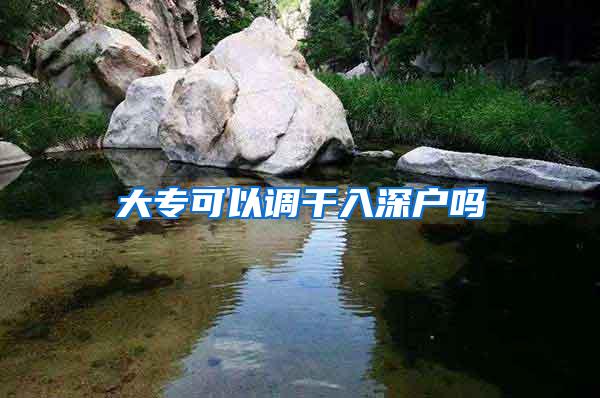 大专可以调干入深户吗