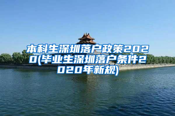 本科生深圳落户政策2020(毕业生深圳落户条件2020年新规)