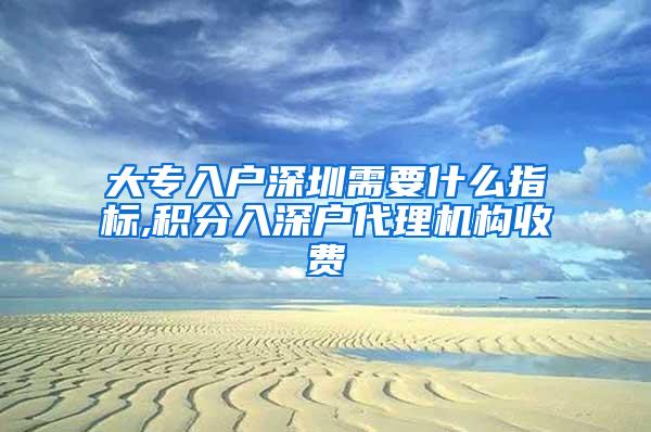大专入户深圳需要什么指标,积分入深户代理机构收费