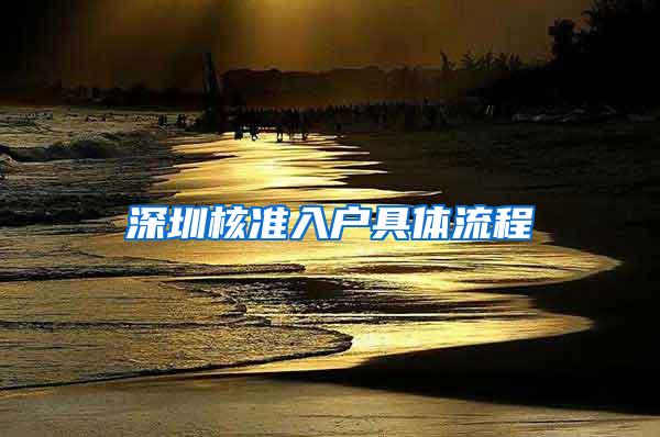 深圳核准入户具体流程