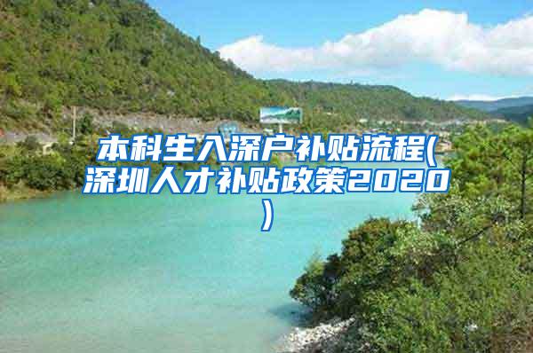 本科生入深户补贴流程(深圳人才补贴政策2020)