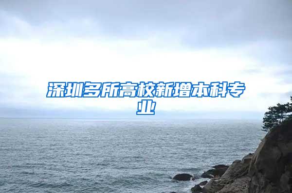 深圳多所高校新增本科专业