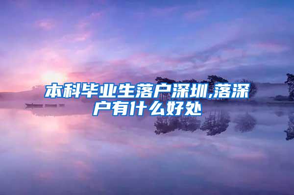 本科毕业生落户深圳,落深户有什么好处