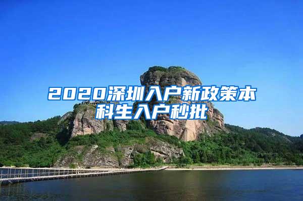 2020深圳入户新政策本科生入户秒批