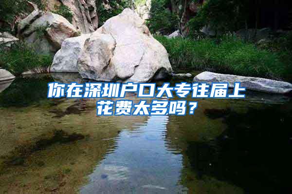 你在深圳户口大专往届上花费太多吗？