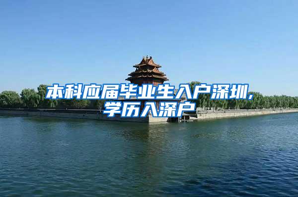 本科应届毕业生入户深圳,学历入深户
