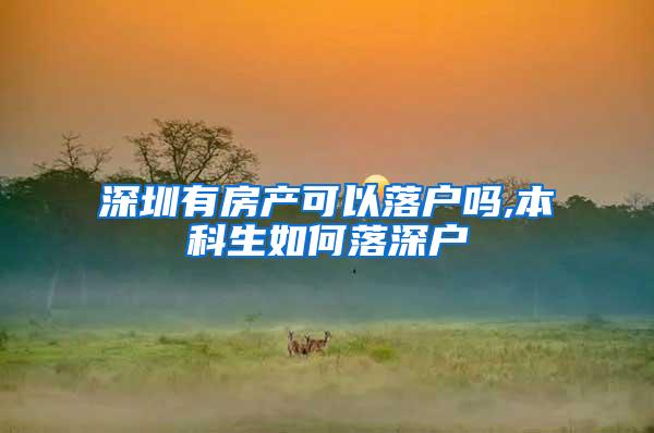 深圳有房产可以落户吗,本科生如何落深户