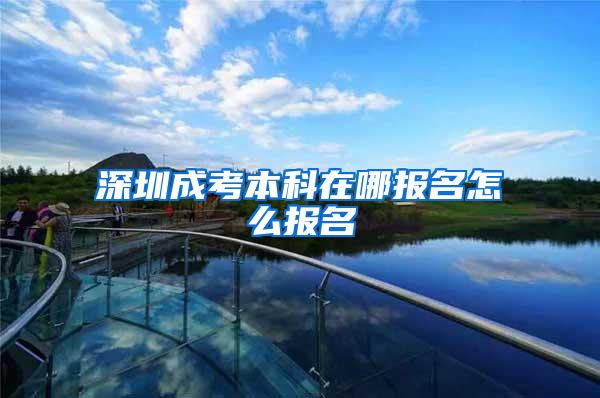深圳成考本科在哪报名怎么报名