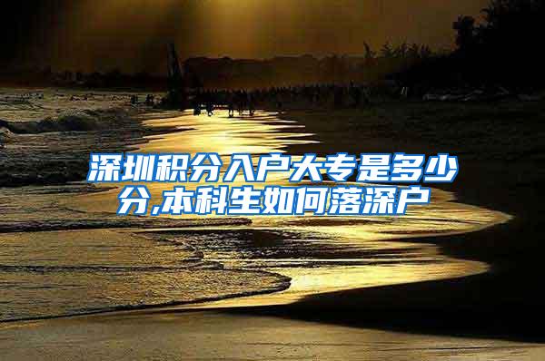 深圳积分入户大专是多少分,本科生如何落深户