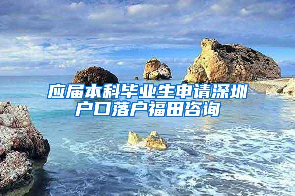 应届本科毕业生申请深圳户口落户福田咨询