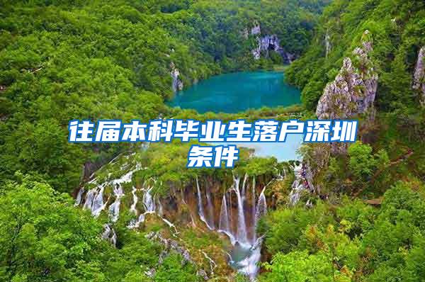 往届本科毕业生落户深圳条件