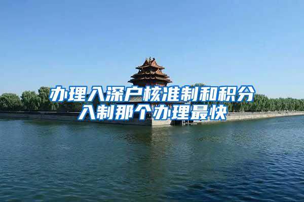 办理入深户核准制和积分入制那个办理最快