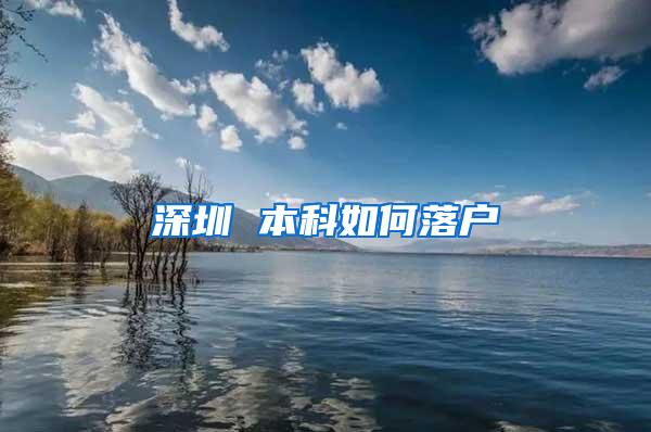 深圳 本科如何落户