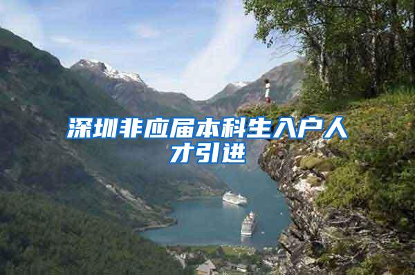 深圳非应届本科生入户人才引进