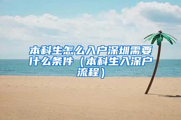 本科生怎么入户深圳需要什么条件（本科生入深户流程）